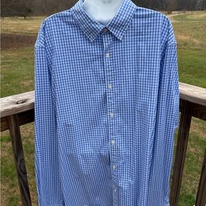 💙 Michael Kors Men’s Blue Gingham Button-Up Shirt | Size XXL 💙